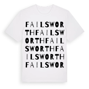 Failsworth ordlek t-shirt – ekologisk bomull t-shirt från Pinshirt