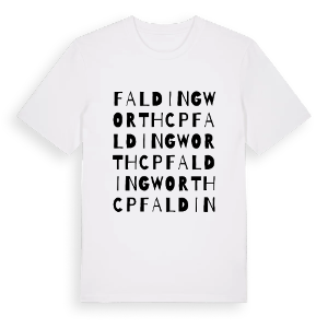 Faldingworth CP ordlek t-shirt – ekologisk bomull t-shirt från Pinshirt