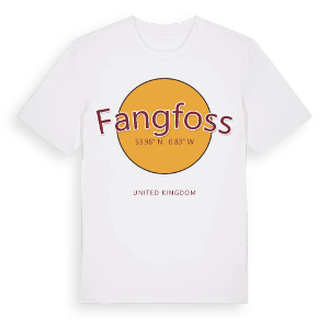 Fangfoss cirkel t-shirt – ekologisk bomull t-shirt från Pinshirt