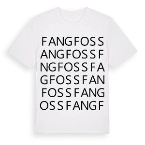 Fangfoss ordlek t-shirt – ekologisk bomull t-shirt från Pinshirt