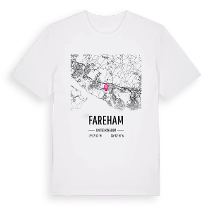 Fareham karta t-shirt – ekologisk bomull t-shirt från Pinshirt