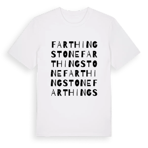 Farthingstone ordlek t-shirt – ekologisk bomull t-shirt från Pinshirt