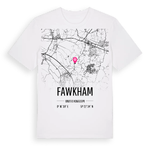 Fawkham karta t-shirt – ekologisk bomull t-shirt från Pinshirt