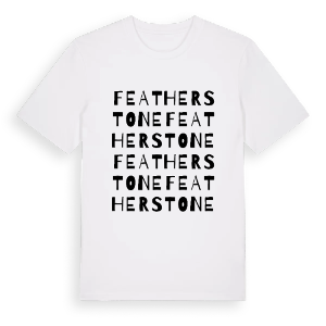 Featherstone ordlek t-shirt – ekologisk bomull t-shirt från Pinshirt