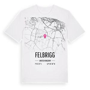 Felbrigg karta t-shirt – ekologisk bomull t-shirt från Pinshirt