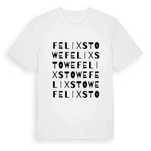 Felixstowe ordlek t-shirt – ekologisk bomull t-shirt från Pinshirt