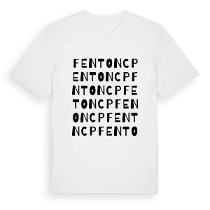 Fenton CP ordlek t-shirt – ekologisk bomull t-shirt från Pinshirt
