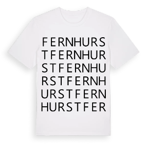 Fernhurst ordlek t-shirt – ekologisk bomull t-shirt från Pinshirt