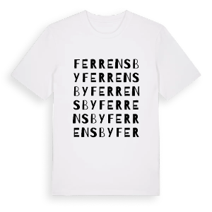 Ferrensby ordlek t-shirt – ekologisk bomull t-shirt från Pinshirt