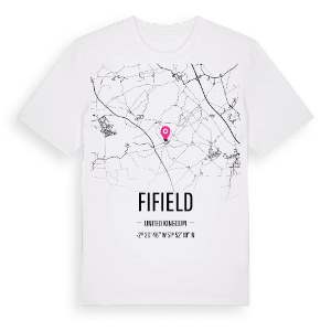 Fifield karta t-shirt – ekologisk bomull t-shirt från Pinshirt
