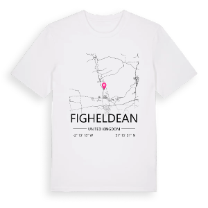 Figheldean karta t-shirt – ekologisk bomull t-shirt från Pinshirt