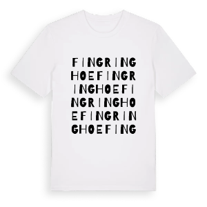 Fingringhoe ordlek t-shirt – ekologisk bomull t-shirt från Pinshirt
