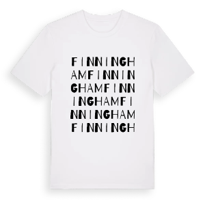 Finningham ordlek t-shirt – ekologisk bomull t-shirt från Pinshirt