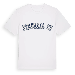 Finstall CP college t-shirt – ekologisk bomull t-shirt från Pinshirt