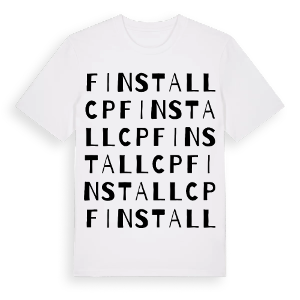 Finstall CP ordlek t-shirt – ekologisk bomull t-shirt från Pinshirt
