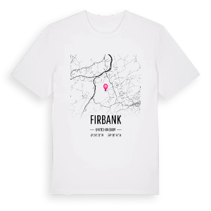 Firbank karta t-shirt – ekologisk bomull t-shirt från Pinshirt
