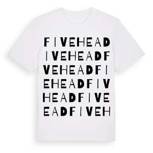 Fivehead ordlek t-shirt – ekologisk bomull t-shirt från Pinshirt