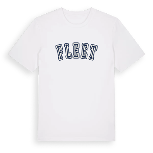 Fleet college t-shirt – ekologisk bomull t-shirt från Pinshirt