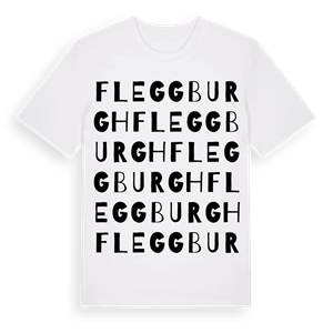 Fleggburgh ordlek t-shirt – ekologisk bomull t-shirt från Pinshirt