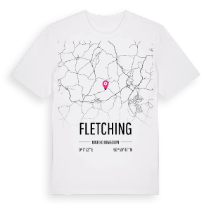 Fletching karta t-shirt – ekologisk bomull t-shirt från Pinshirt