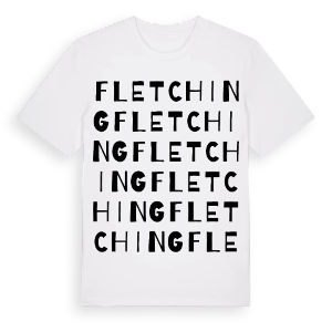 Fletching ordlek t-shirt – ekologisk bomull t-shirt från Pinshirt