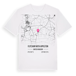 Flitcham with Appleton karta t-shirt – ekologisk bomull t-shirt från Pinshirt