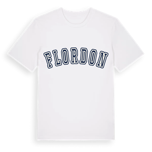 Flordon college t-shirt – ekologisk bomull t-shirt från Pinshirt
