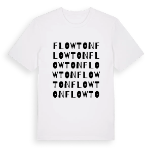 Flowton ordlek t-shirt – ekologisk bomull t-shirt från Pinshirt