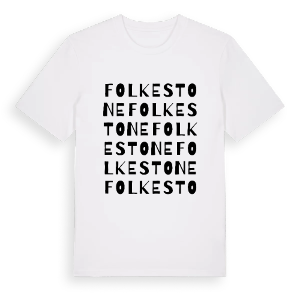 Folkestone ordlek t-shirt – ekologisk bomull t-shirt från Pinshirt
