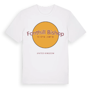 Fonthill Bishop cirkel t-shirt – ekologisk bomull t-shirt från Pinshirt