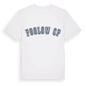 Foolow CP college t-shirt – ekologisk bomull t-shirt från Pinshirt