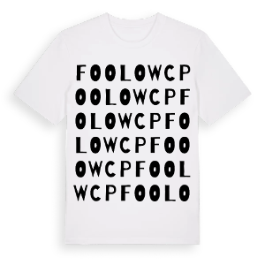 Foolow CP ordlek t-shirt – ekologisk bomull t-shirt från Pinshirt