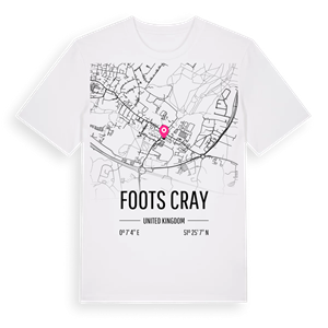 Foots Cray karta t-shirt – ekologisk bomull t-shirt från Pinshirt