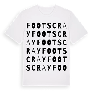 Foots Cray ordlek t-shirt – ekologisk bomull t-shirt från Pinshirt