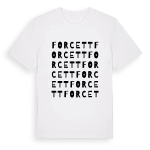 Forcett ordlek t-shirt – ekologisk bomull t-shirt från Pinshirt