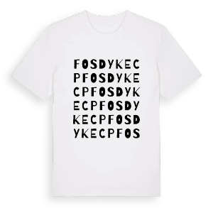Fosdyke CP ordlek t-shirt – ekologisk bomull t-shirt från Pinshirt