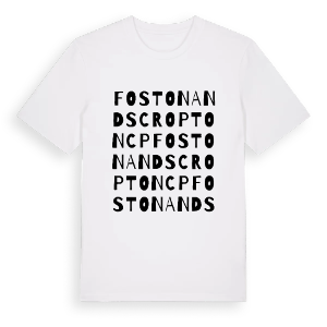 Foston and Scropton CP ordlek t-shirt – ekologisk bomull t-shirt från Pinshirt