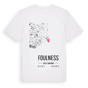 Foulness karta t-shirt – ekologisk bomull t-shirt från Pinshirt