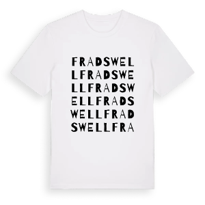 Fradswell ordlek t-shirt – ekologisk bomull t-shirt från Pinshirt