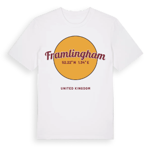 Framlingham cirkel t-shirt – ekologisk bomull t-shirt från Pinshirt
