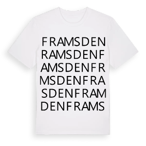 Framsden ordlek t-shirt – ekologisk bomull t-shirt från Pinshirt