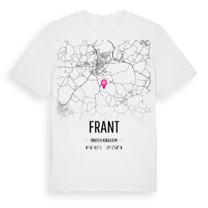 Frant karta t-shirt – ekologisk bomull t-shirt från Pinshirt