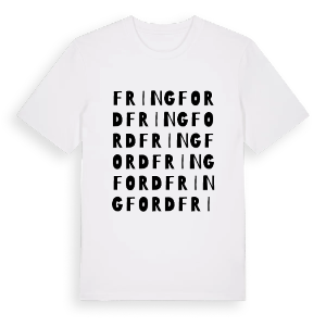 Fringford ordlek t-shirt – ekologisk bomull t-shirt från Pinshirt