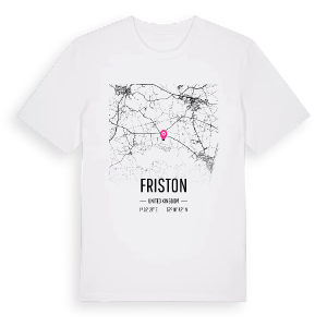 Friston karta t-shirt – ekologisk bomull t-shirt från Pinshirt