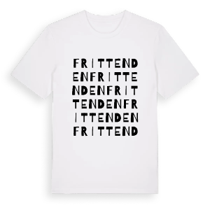 Frittenden ordlek t-shirt – ekologisk bomull t-shirt från Pinshirt