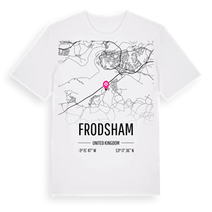 Frodsham karta t-shirt – ekologisk bomull t-shirt från Pinshirt