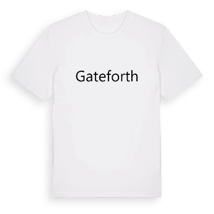 Gateforth fetstil t-shirt – ekologisk bomull t-shirt från Pinshirt