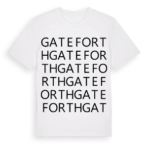 Gateforth ordlek t-shirt – ekologisk bomull t-shirt från Pinshirt