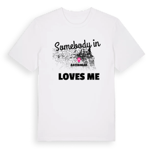 Någon i Gateshead älskar mig t-shirt – ekologisk bomull t-shirt från Pinshirt
