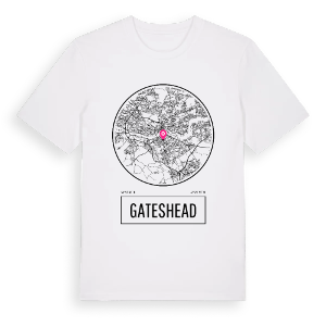 Gateshead t-shirt – ekologisk bomull t-shirt från Pinshirt